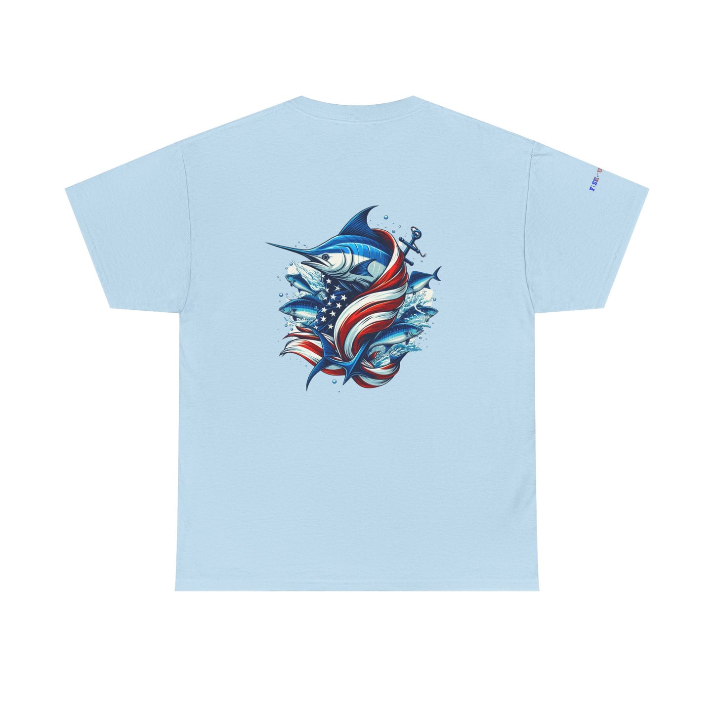 Patriotic Gulf of America Tee, Unisex Cotton T-Shirt, Fishing Shirt, Summer Apparel, Casual Wear, Gift for Anglers