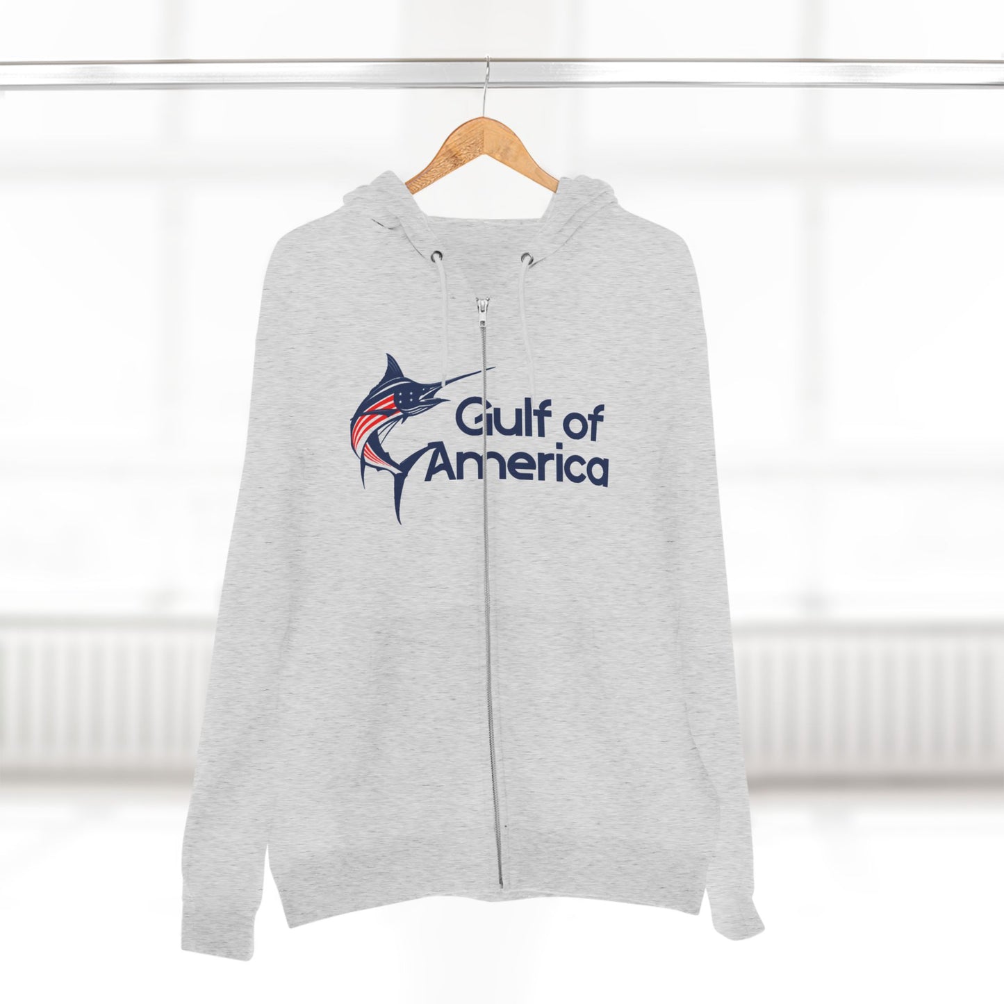 Gulf of America Unisex Zip Hoodie - Cozy Casual Wear, Beach Day, Fishing Trip, Outdoor Adventure, Friends & Family Gift