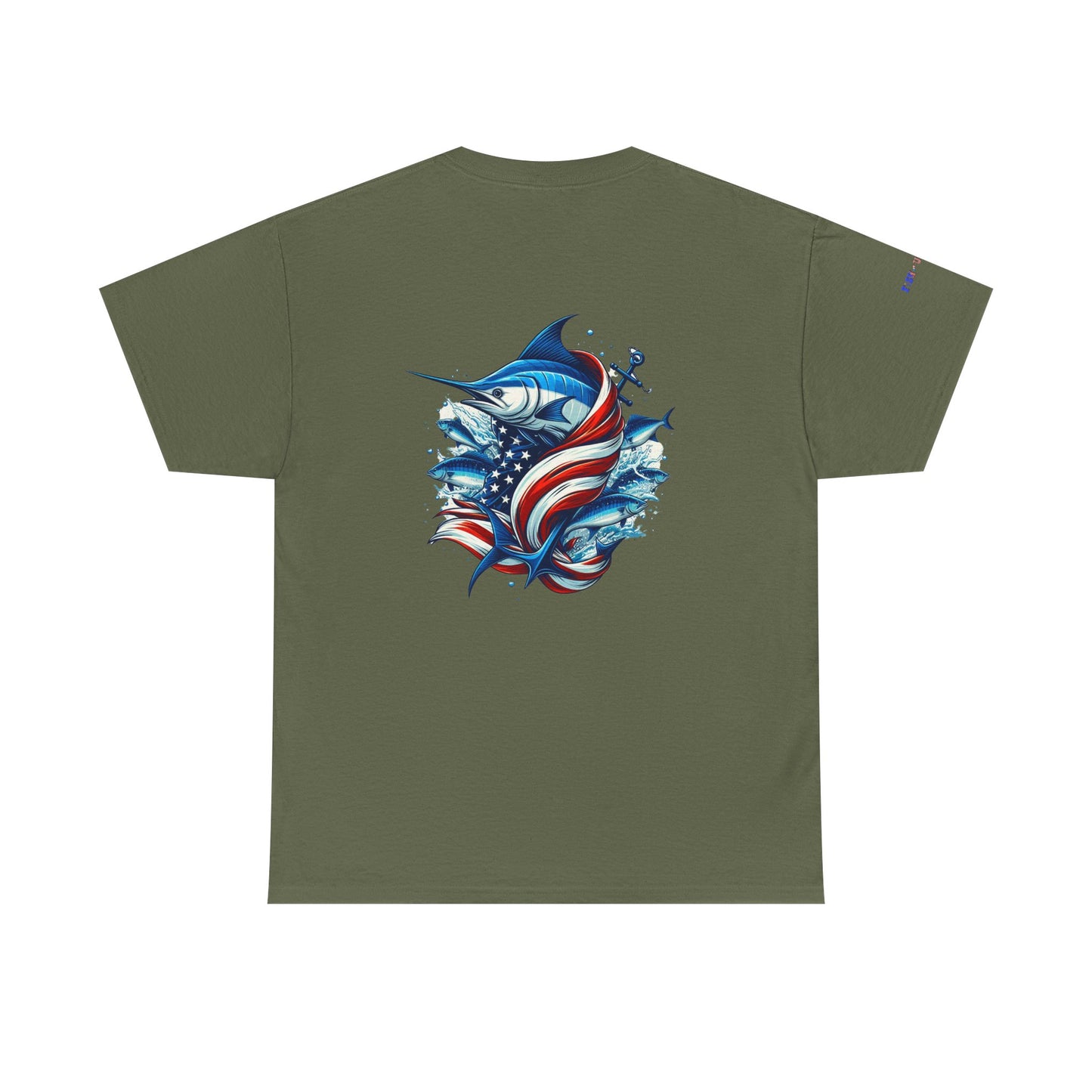 Patriotic Gulf of America Tee, Unisex Cotton T-Shirt, Fishing Shirt, Summer Apparel, Casual Wear, Gift for Anglers