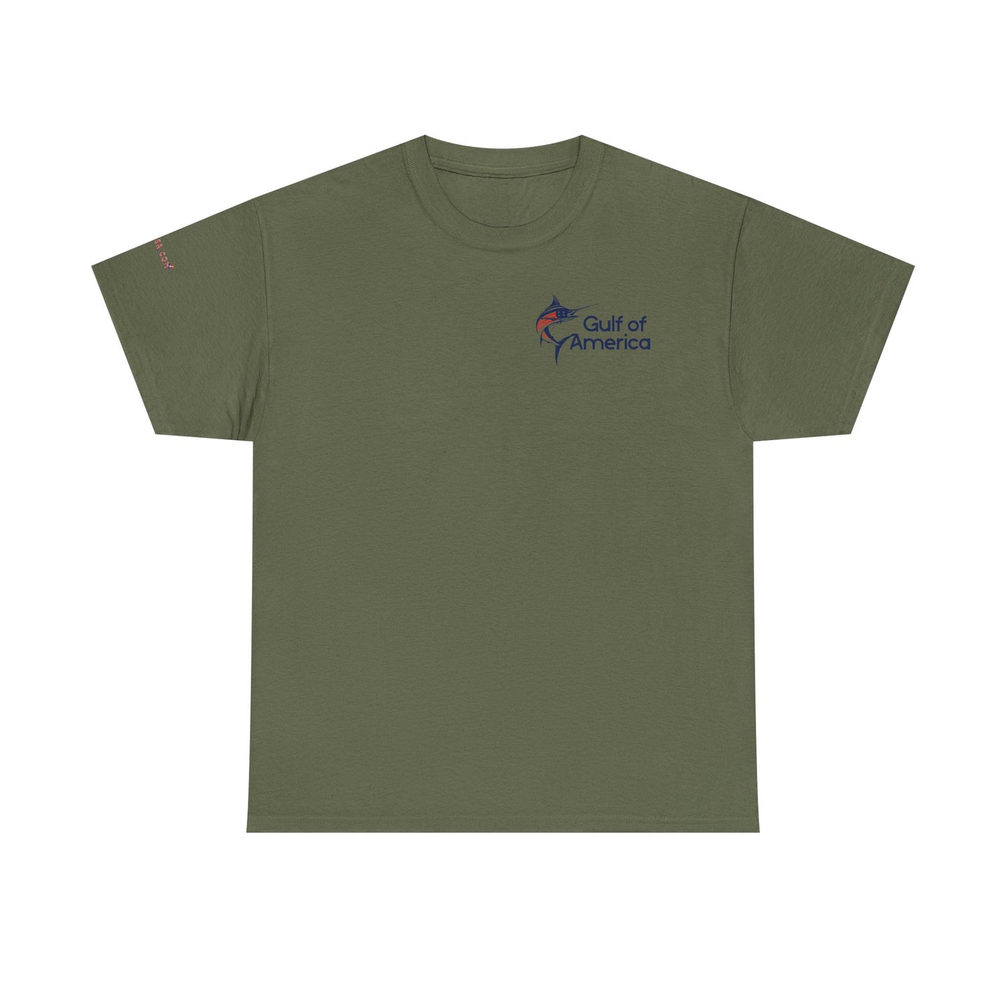 American Flag Marlin Patriotic Gulf of America Tee, Unisex Cotton T-Shirt
