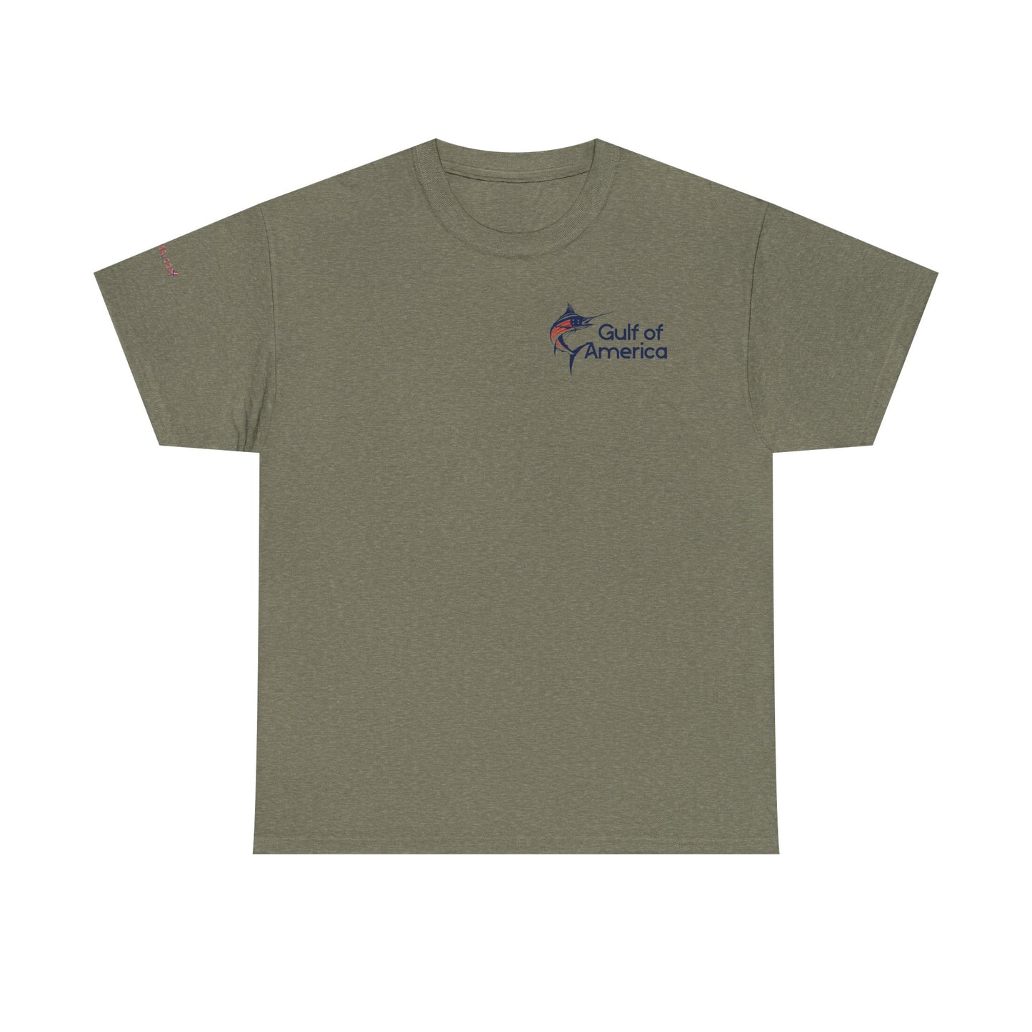 American Flag Marlin Patriotic Gulf of America Tee, Unisex Cotton T-Shirt