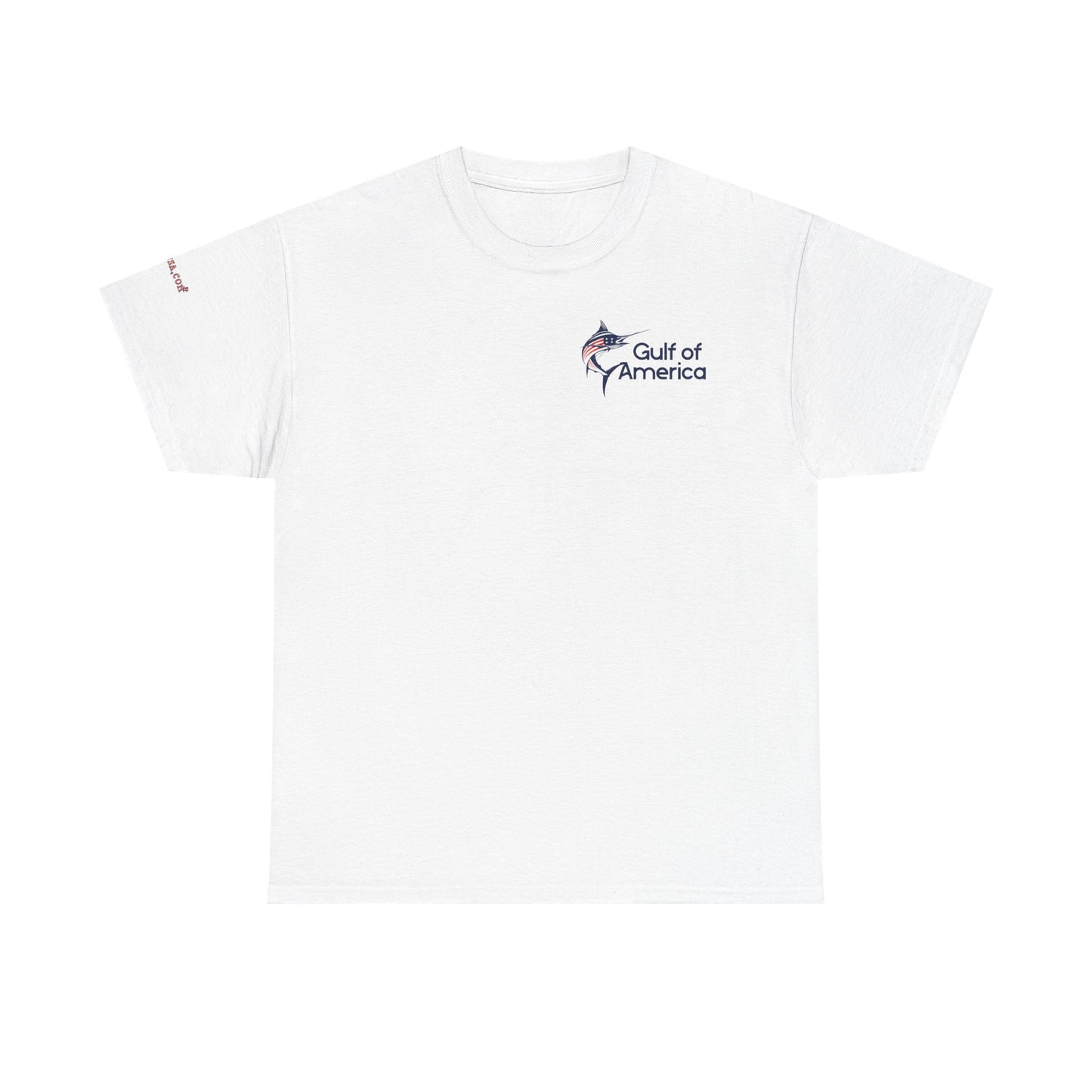 American Flag Marlin Patriotic Gulf of America Tee, Unisex Cotton T-Shirt