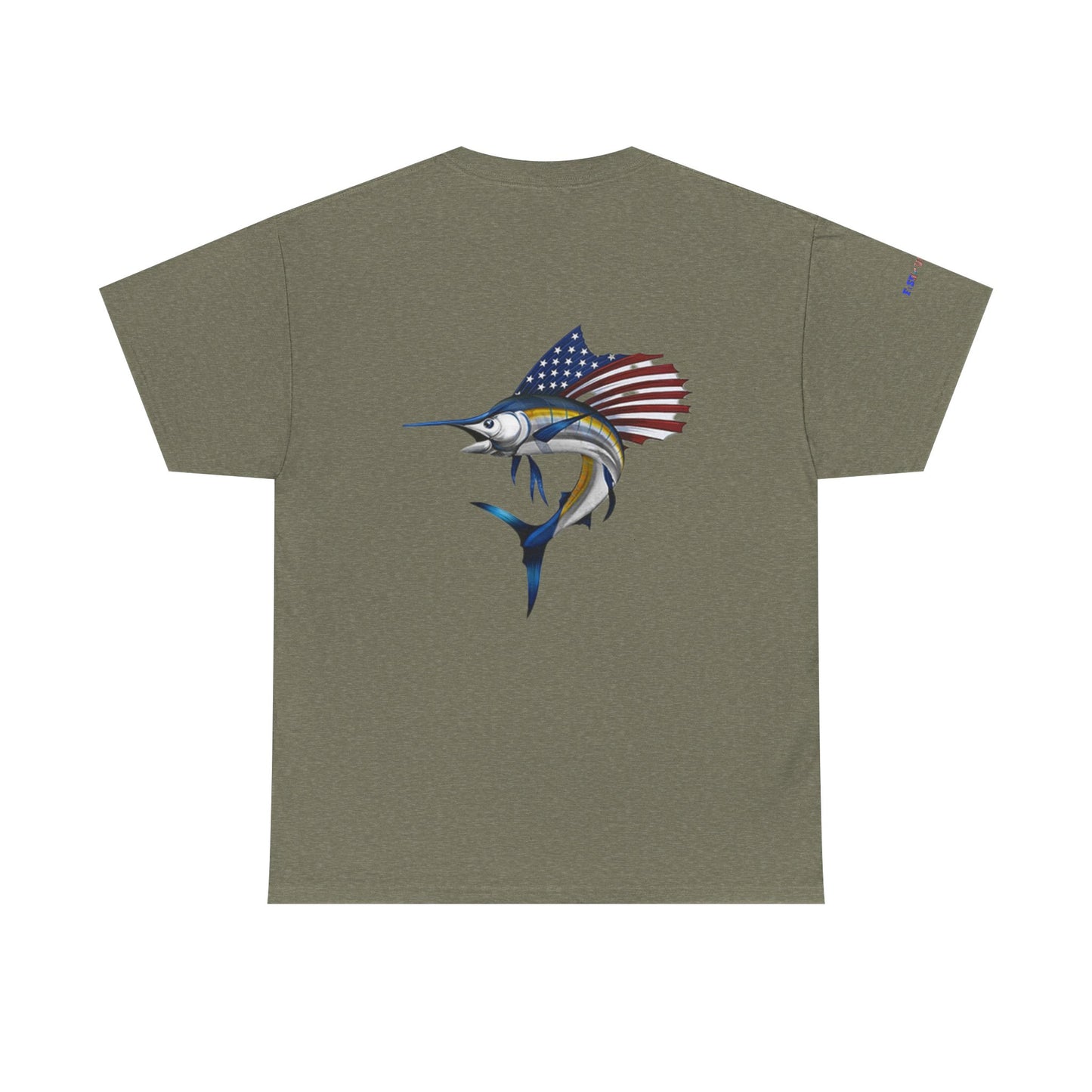 Sailfish Flag Gulf of America Tee, Unisex Cotton T-Shirt, Fishing Shirt, Summer Apparel, Casual Wear, Gift for Anglers
