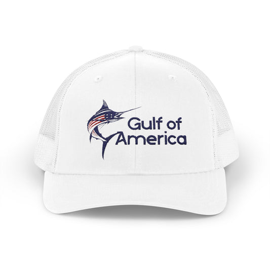 Gulf of America Snapback Trucker Cap, Fishing Gift, Summer Hat, Outdoor Accessories, Beachwear, Casual Wear, Fishing Enthusiast
