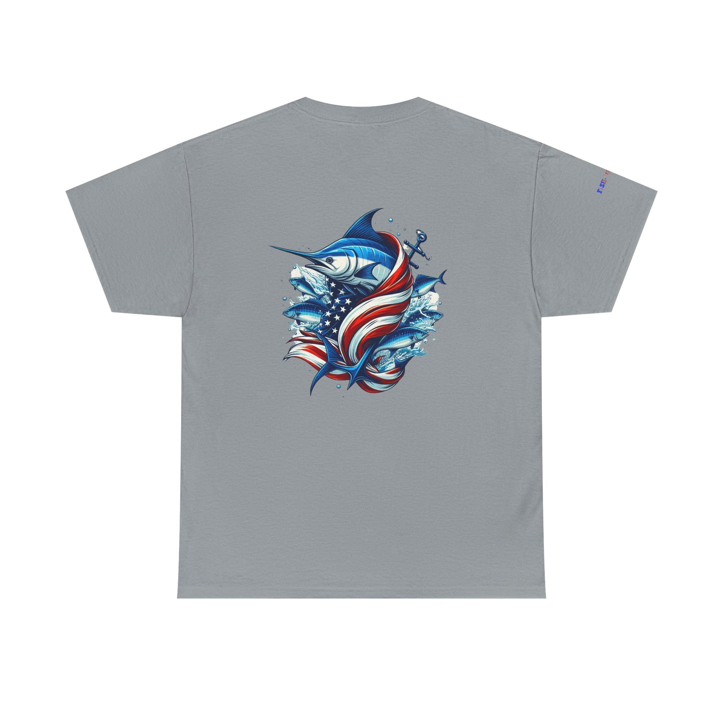 Patriotic Gulf of America Tee, Unisex Cotton T-Shirt, Fishing Shirt, Summer Apparel, Casual Wear, Gift for Anglers