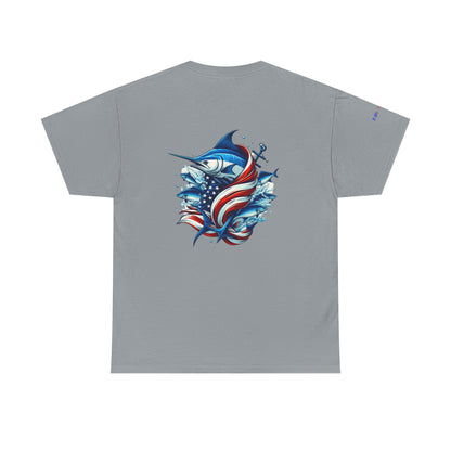 Patriotic Gulf of America Tee, Unisex Cotton T-Shirt, Fishing Shirt, Summer Apparel, Casual Wear, Gift for Anglers