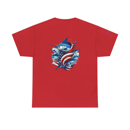 Patriotic Gulf of America Tee, Unisex Cotton T-Shirt, Fishing Shirt, Summer Apparel, Casual Wear, Gift for Anglers
