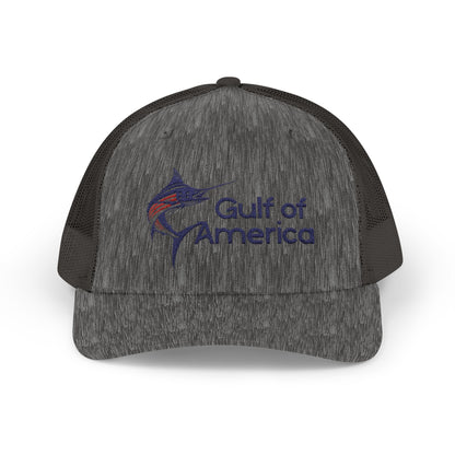 Gulf of America Snapback Trucker Cap, Fishing Gift, Summer Hat, Outdoor Accessories, Beachwear, Casual Wear, Fishing Enthusiast