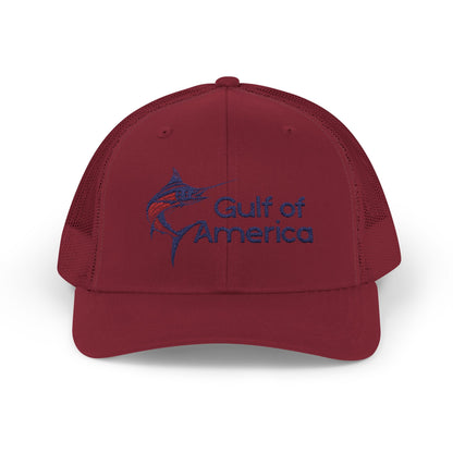 Gulf of America Snapback Trucker Cap, Fishing Gift, Summer Hat, Outdoor Accessories, Beachwear, Casual Wear, Fishing Enthusiast