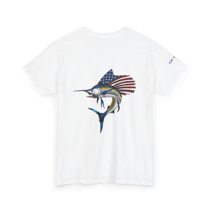 Sailfish Flag Gulf of America Tee, Unisex Cotton T-Shirt, Fishing Shirt, Summer Apparel, Casual Wear, Gift for Anglers
