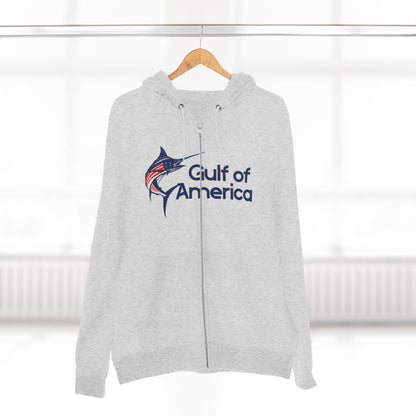 Gulf of America Unisex Zip Hoodie - Cozy Casual Wear, Beach Day, Fishing Trip, Outdoor Adventure, Friends & Family Gift