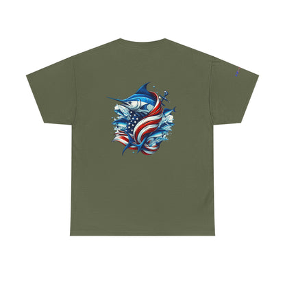 Patriotic Gulf of America Tee, Unisex Cotton T-Shirt, Fishing Shirt, Summer Apparel, Casual Wear, Gift for Anglers