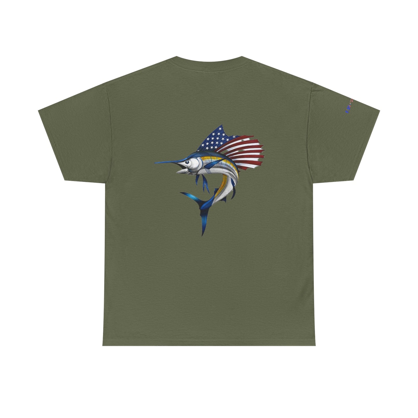 Sailfish Flag Gulf of America Tee, Unisex Cotton T-Shirt, Fishing Shirt, Summer Apparel, Casual Wear, Gift for Anglers