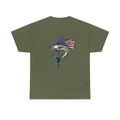 Sailfish Flag Gulf of America Tee, Unisex Cotton T-Shirt, Fishing Shirt, Summer Apparel, Casual Wear, Gift for Anglers
