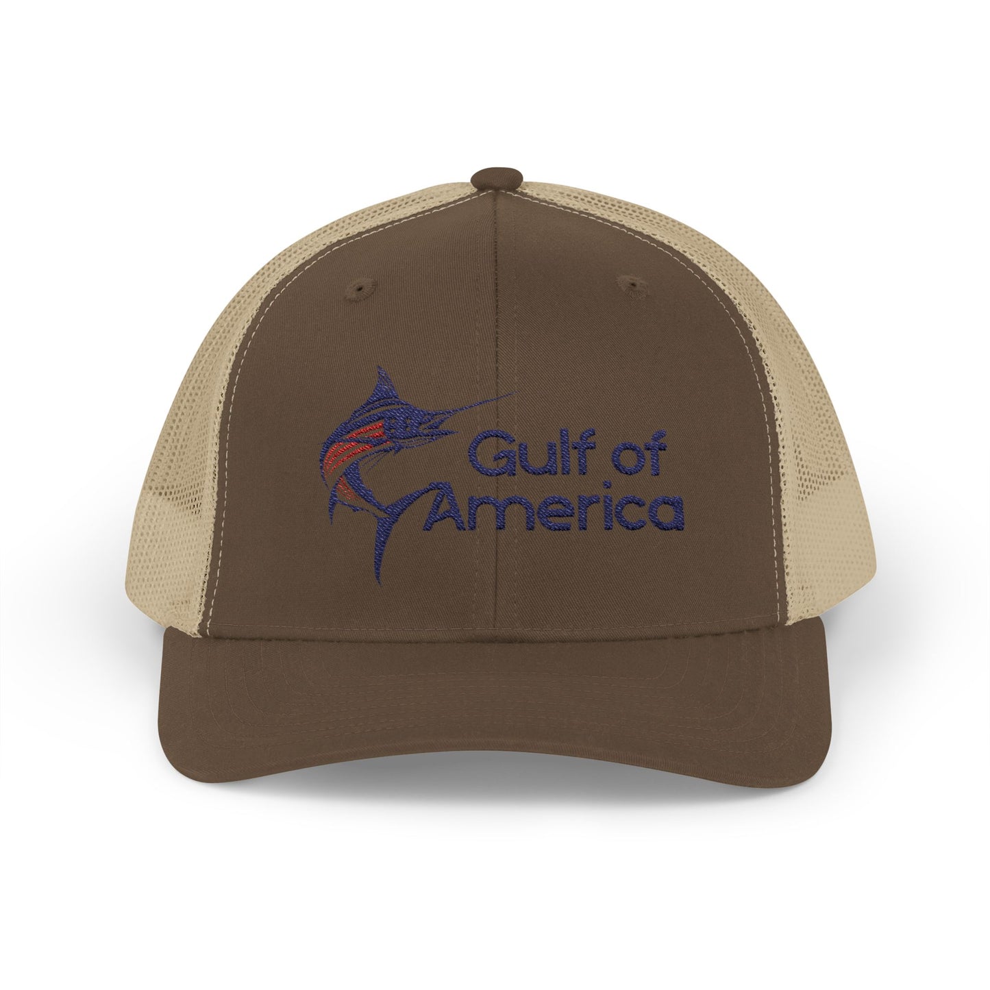 Gulf of America Snapback Trucker Cap, Fishing Gift, Summer Hat, Outdoor Accessories, Beachwear, Casual Wear, Fishing Enthusiast