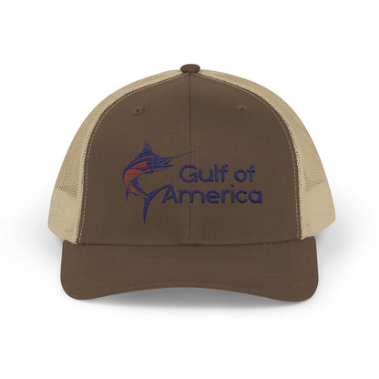 Gulf of America Snapback Trucker Cap, Fishing Gift, Summer Hat, Outdoor Accessories, Beachwear, Casual Wear, Fishing Enthusiast