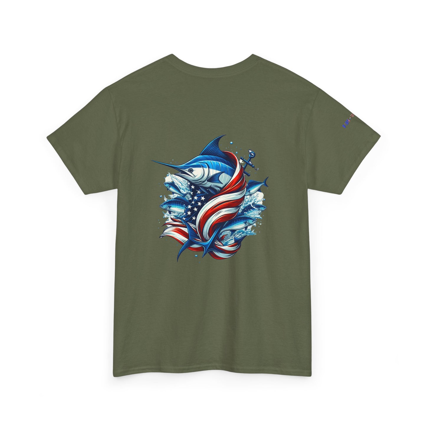 Patriotic Gulf of America Tee, Unisex Cotton T-Shirt, Fishing Shirt, Summer Apparel, Casual Wear, Gift for Anglers