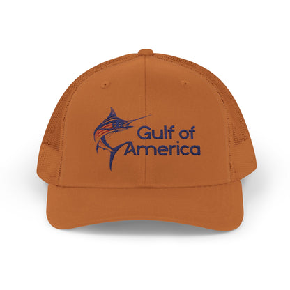 Gulf of America Snapback Trucker Cap, Fishing Gift, Summer Hat, Outdoor Accessories, Beachwear, Casual Wear, Fishing Enthusiast