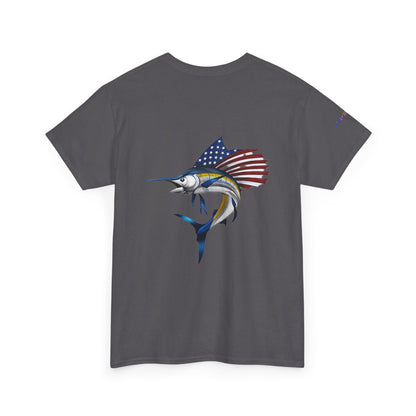 Sailfish Flag Gulf of America Tee, Unisex Cotton T-Shirt, Fishing Shirt, Summer Apparel, Casual Wear, Gift for Anglers