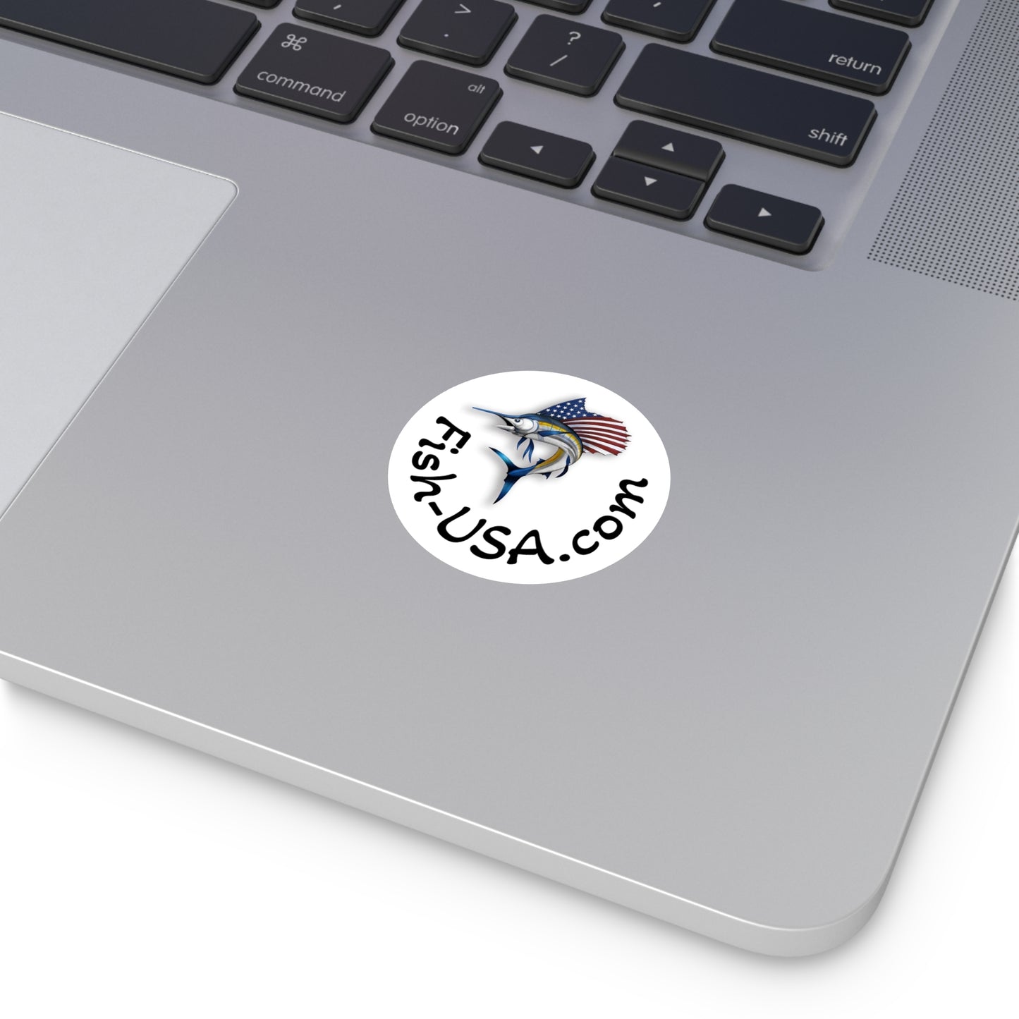 Round Vinyl Stickers Fish-USA