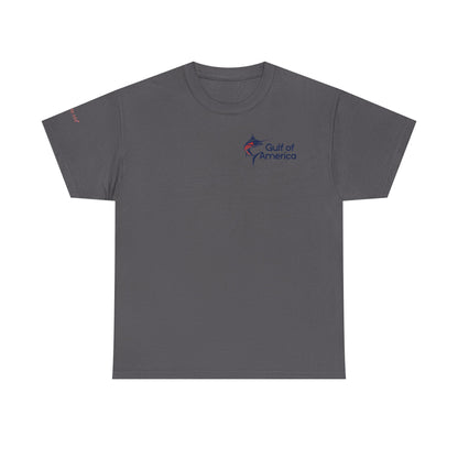American Flag Marlin Patriotic Gulf of America Tee, Unisex Cotton T-Shirt