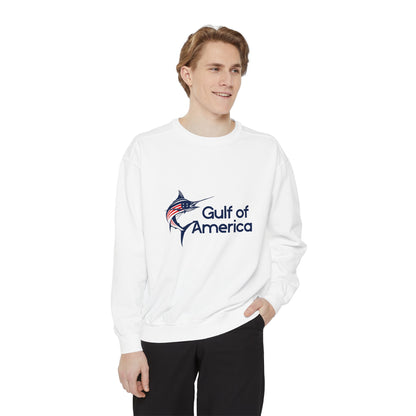 Gulf of America Unisex Garment-Dyed Sweatshirt, Cozy Ocean Vibes, Perfect for Beach Lovers, Casual Wear, Gift for Him/Her