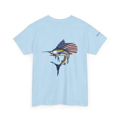 Sailfish Flag Gulf of America Tee, Unisex Cotton T-Shirt, Fishing Shirt, Summer Apparel, Casual Wear, Gift for Anglers