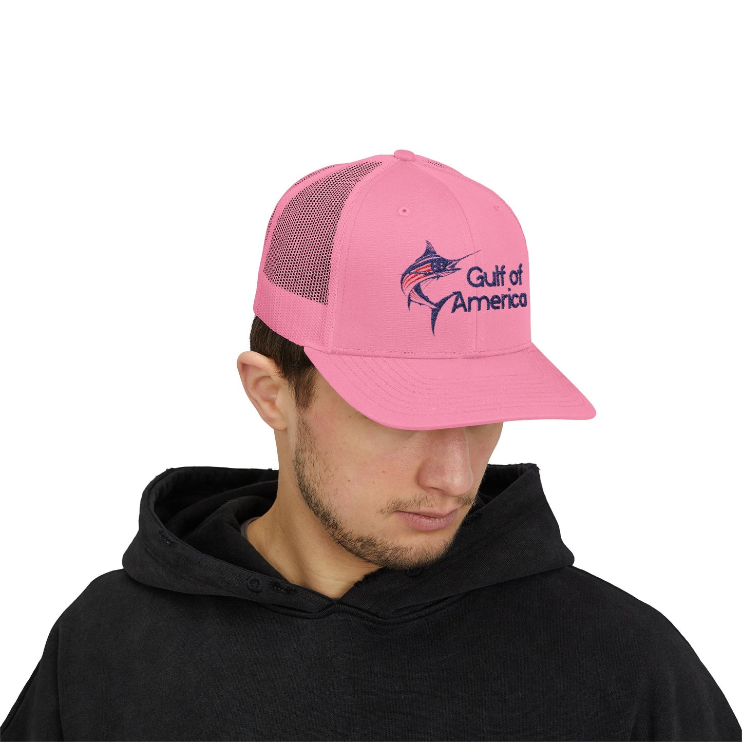 Gulf of America Snapback Trucker Cap, Fishing Gift, Summer Hat, Outdoor Accessories, Beachwear, Casual Wear, Fishing Enthusiast