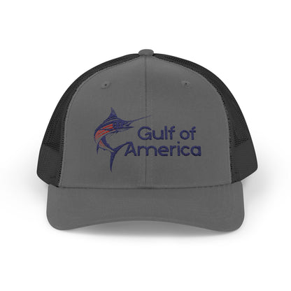 Gulf of America Snapback Trucker Cap, Fishing Gift, Summer Hat, Outdoor Accessories, Beachwear, Casual Wear, Fishing Enthusiast