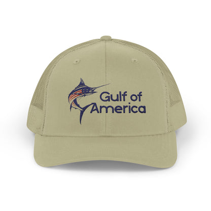 Gulf of America Snapback Trucker Cap, Fishing Gift, Summer Hat, Outdoor Accessories, Beachwear, Casual Wear, Fishing Enthusiast