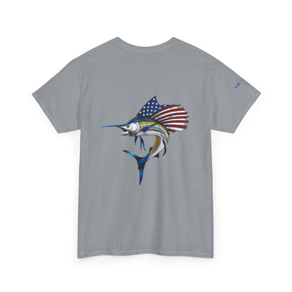 Sailfish Flag Gulf of America Tee, Unisex Cotton T-Shirt, Fishing Shirt, Summer Apparel, Casual Wear, Gift for Anglers