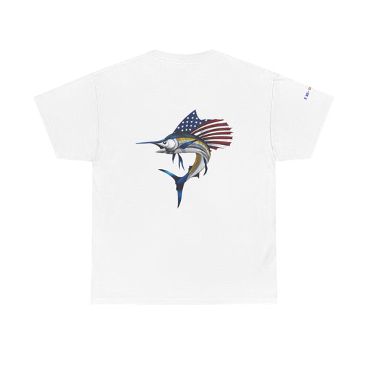 Sailfish Flag Gulf of America Tee, Unisex Cotton T-Shirt, Fishing Shirt, Summer Apparel, Casual Wear, Gift for Anglers
