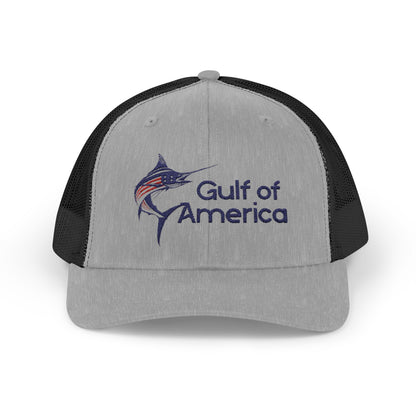 Gulf of America Snapback Trucker Cap, Fishing Gift, Summer Hat, Outdoor Accessories, Beachwear, Casual Wear, Fishing Enthusiast