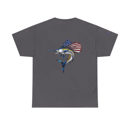 Sailfish Flag Gulf of America Tee, Unisex Cotton T-Shirt, Fishing Shirt, Summer Apparel, Casual Wear, Gift for Anglers