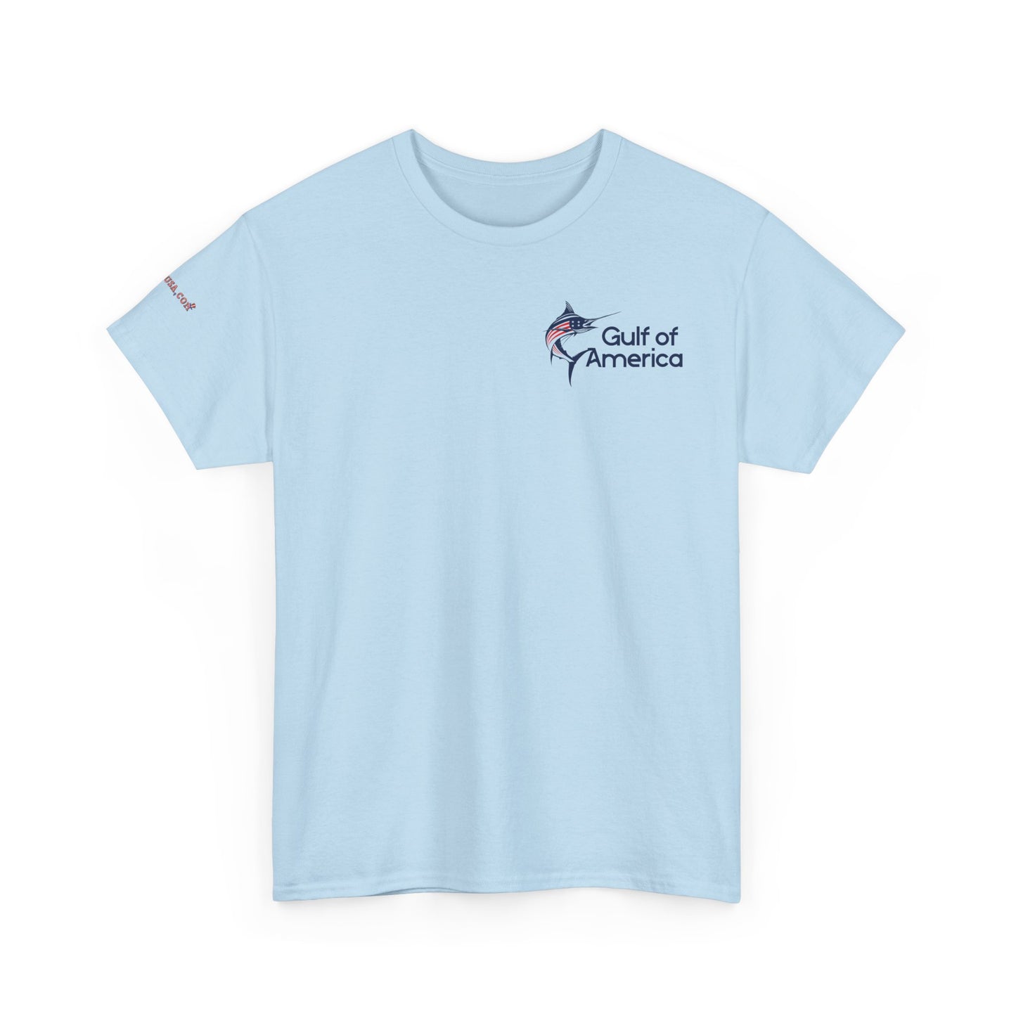 American Flag Marlin Patriotic Gulf of America Tee, Unisex Cotton T-Shirt