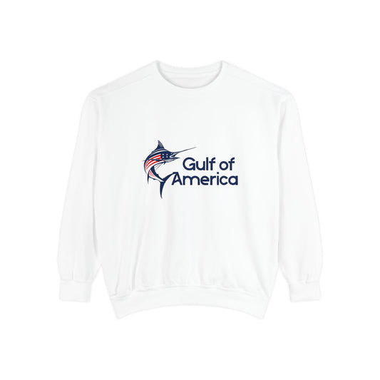 Gulf of America Unisex Garment-Dyed Sweatshirt, Cozy Ocean Vibes, Perfect for Beach Lovers, Casual Wear, Gift for Him/Her