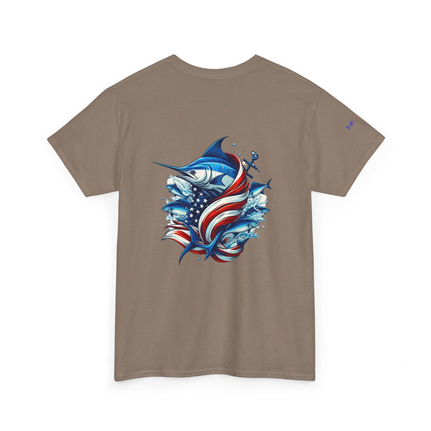 Patriotic Gulf of America Tee, Unisex Cotton T-Shirt, Fishing Shirt, Summer Apparel, Casual Wear, Gift for Anglers