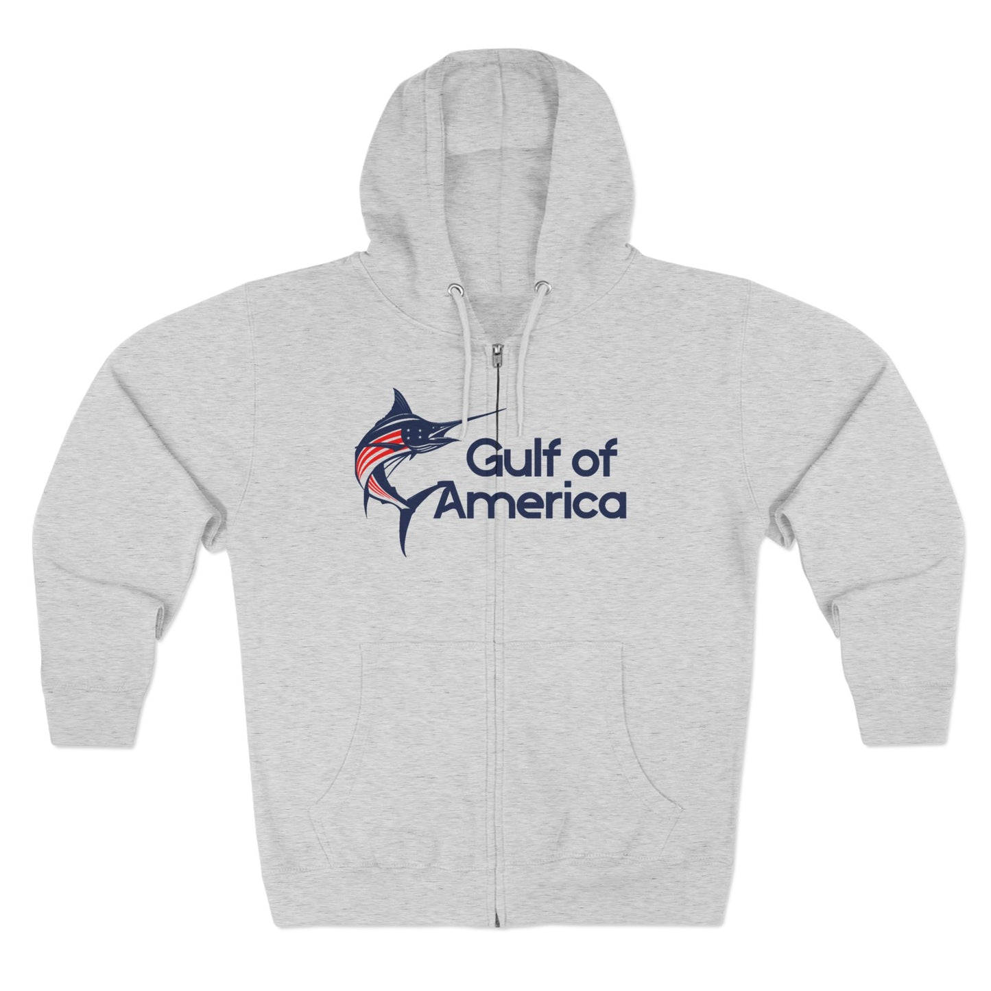 Gulf of America Unisex Zip Hoodie - Cozy Casual Wear, Beach Day, Fishing Trip, Outdoor Adventure, Friends & Family Gift