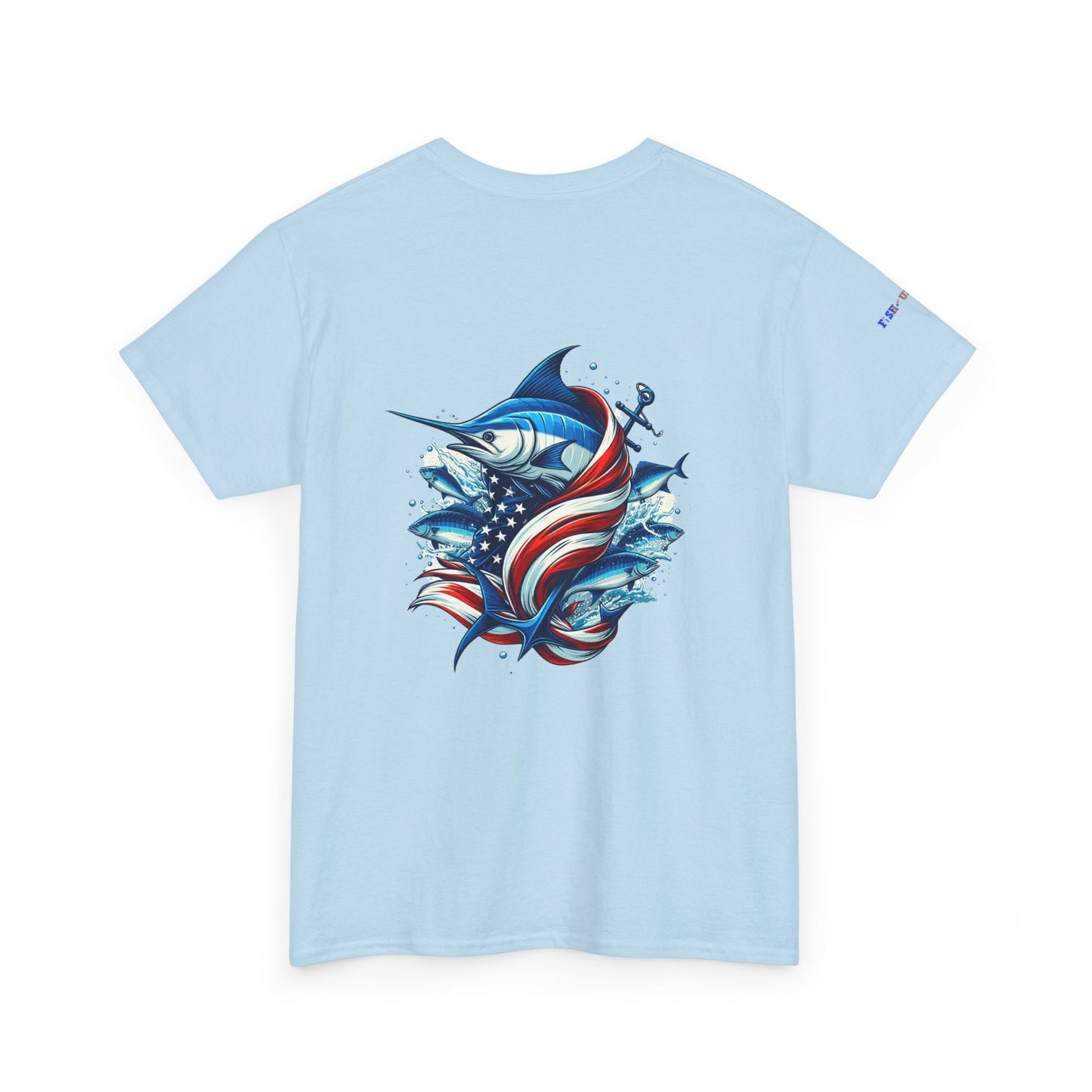 Patriotic Gulf of America Tee, Unisex Cotton T-Shirt, Fishing Shirt, Summer Apparel, Casual Wear, Gift for Anglers