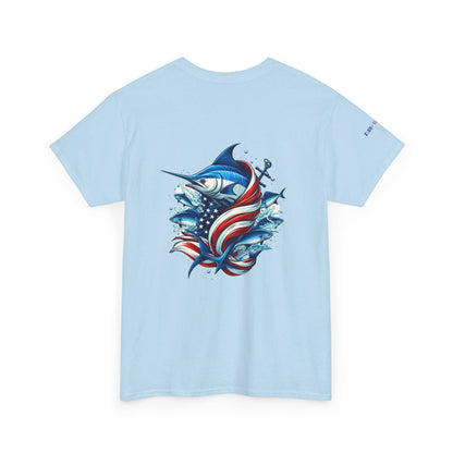 Patriotic Gulf of America Tee, Unisex Cotton T-Shirt, Fishing Shirt, Summer Apparel, Casual Wear, Gift for Anglers