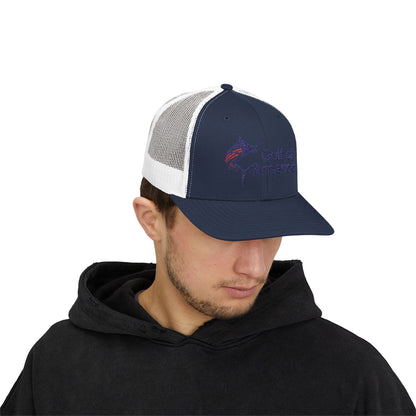 Gulf of America Snapback Trucker Cap, Fishing Gift, Summer Hat, Outdoor Accessories, Beachwear, Casual Wear, Fishing Enthusiast