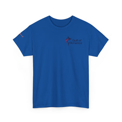 American Flag Marlin Patriotic Gulf of America Tee, Unisex Cotton T-Shirt