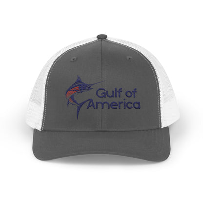 Gulf of America Snapback Trucker Cap, Fishing Gift, Summer Hat, Outdoor Accessories, Beachwear, Casual Wear, Fishing Enthusiast