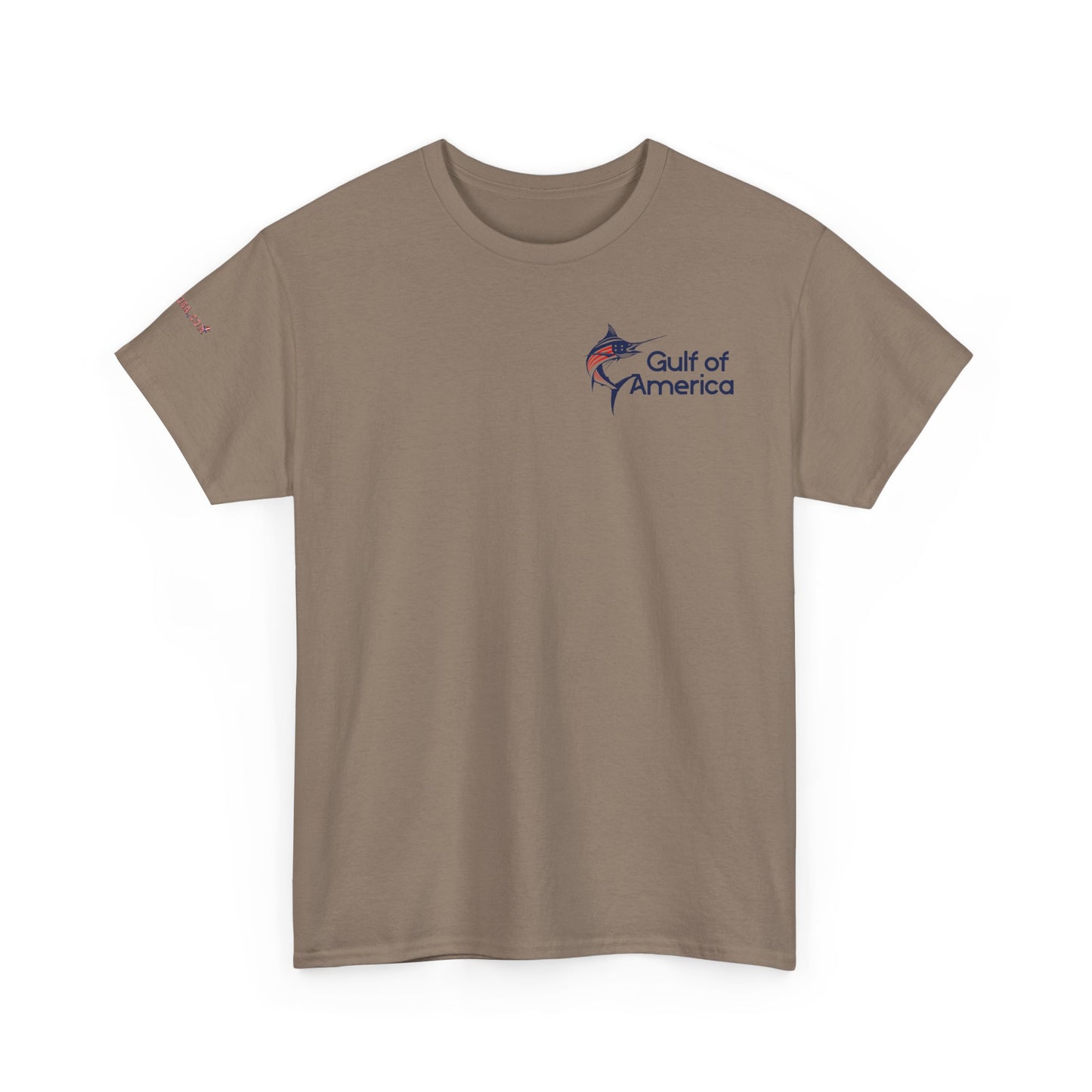 American Flag Marlin Patriotic Gulf of America Tee, Unisex Cotton T-Shirt