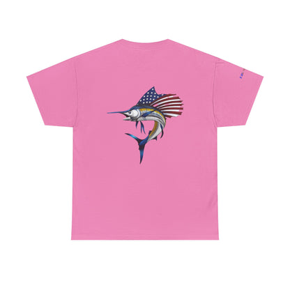 Sailfish Flag Gulf of America Tee, Unisex Cotton T-Shirt, Fishing Shirt, Summer Apparel, Casual Wear, Gift for Anglers