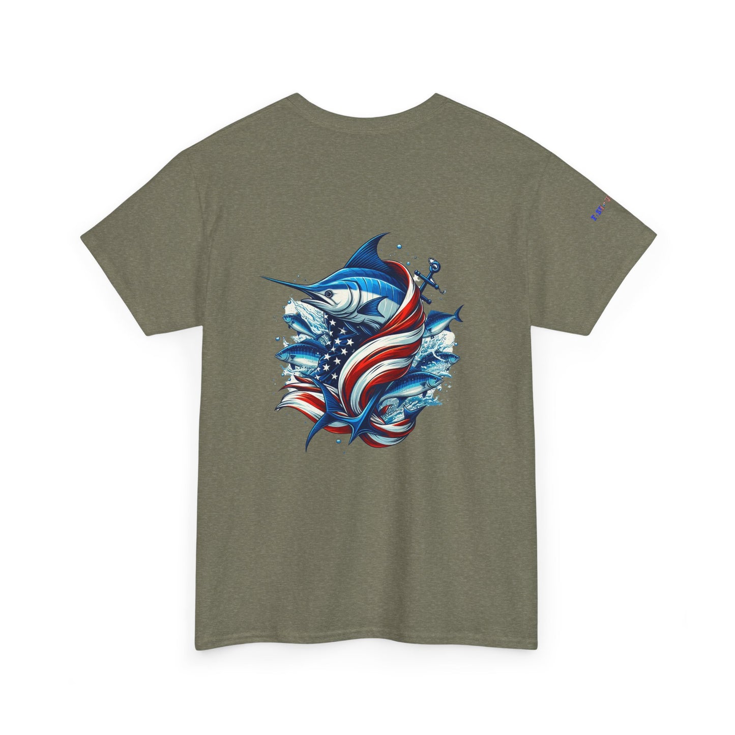 Patriotic Gulf of America Tee, Unisex Cotton T-Shirt, Fishing Shirt, Summer Apparel, Casual Wear, Gift for Anglers