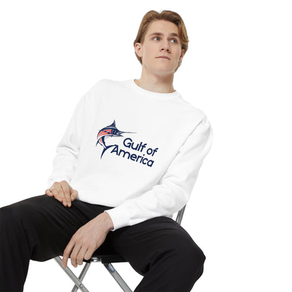 Gulf of America Unisex Garment-Dyed Sweatshirt, Cozy Ocean Vibes, Perfect for Beach Lovers, Casual Wear, Gift for Him/Her