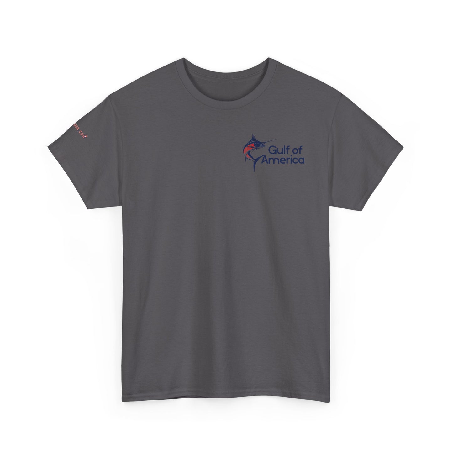 Large Logo Marlin Patriotic Gulf of America Tee, Unisex Cotton T-Shirt, Fishing Shirt, Summer Apparel, Casual Wear, Gift for Anglers