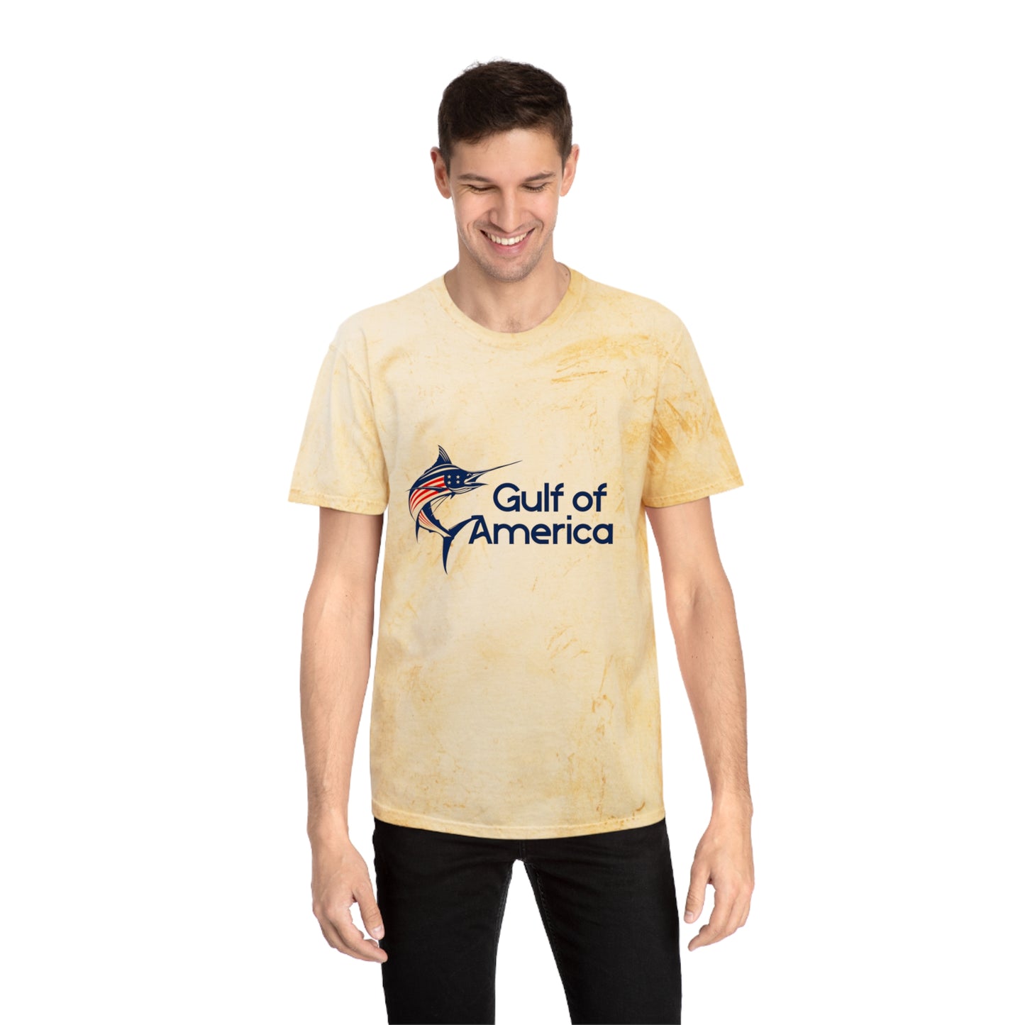 Colorful Beach Vibes T-Shirt, Summer Casual Wear, Gift for Ocean Lovers, Gulf of America Tee, Unique Beachwear
