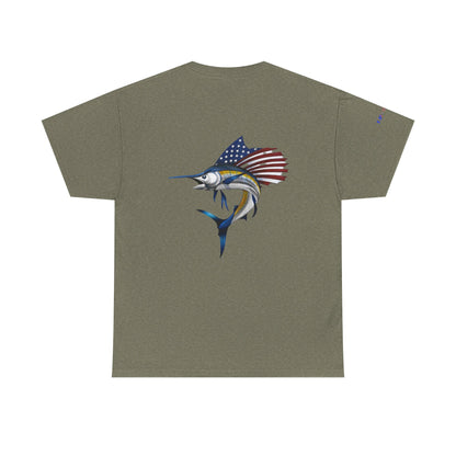 Sailfish Flag Gulf of America Tee, Unisex Cotton T-Shirt, Fishing Shirt, Summer Apparel, Casual Wear, Gift for Anglers